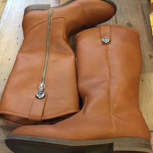 FRYE Melissa Button Cognac Boots Size 3 Girls